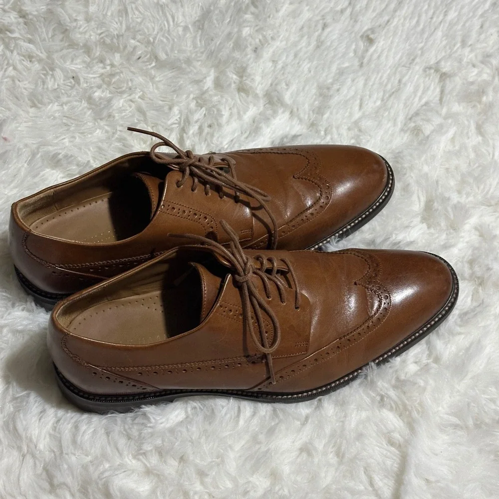Cole Haan Williams‎ Wingtip Oxford Mens 10.5 Brown Leather Brogue Dress C20322